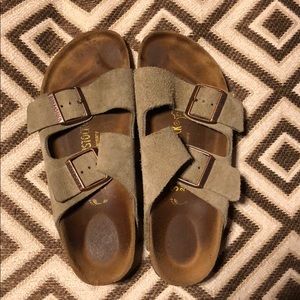 Olive green Birkenstock’s!